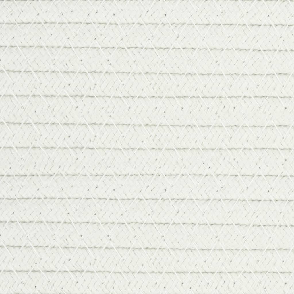 Košara za rublje sivo-bijela Ø 60 x 36 cm pamučna