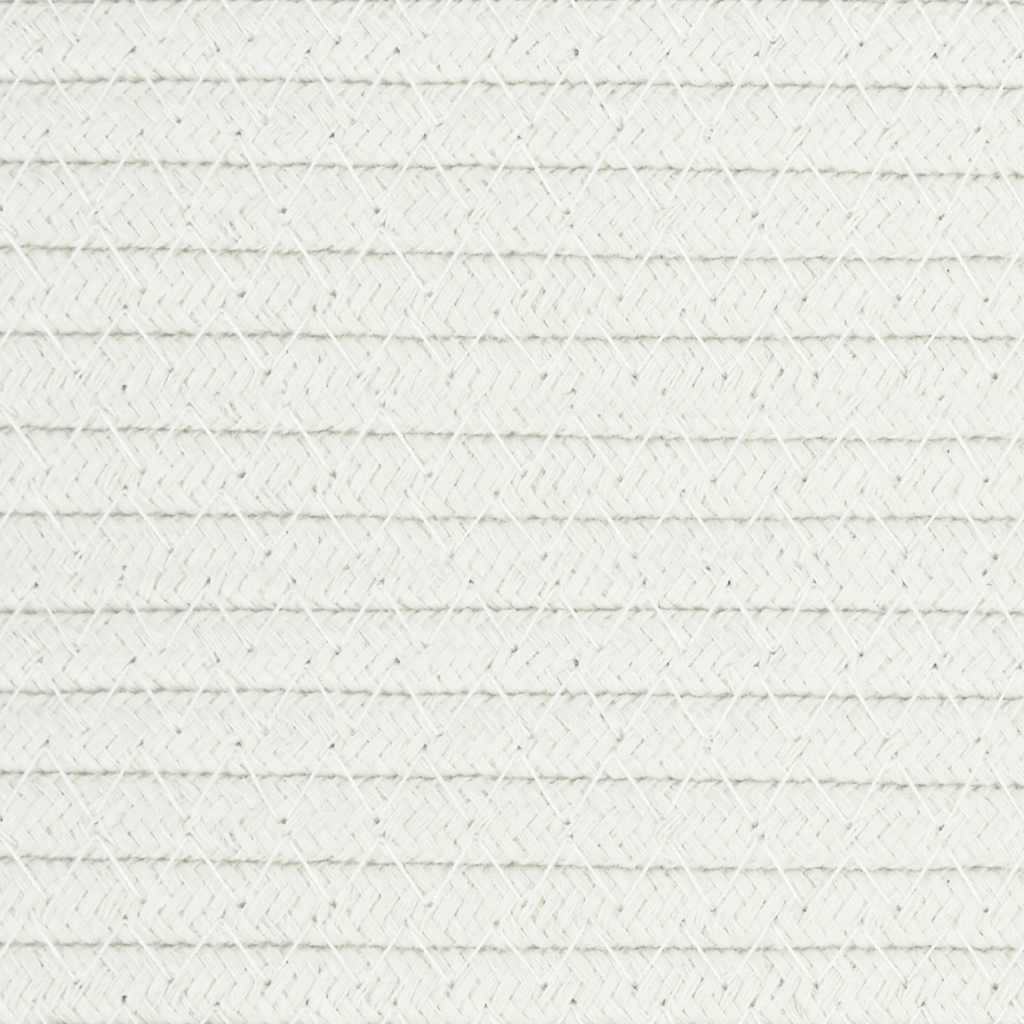 Košara za pohranu bijela Ø 38 x 36 cm pamučna