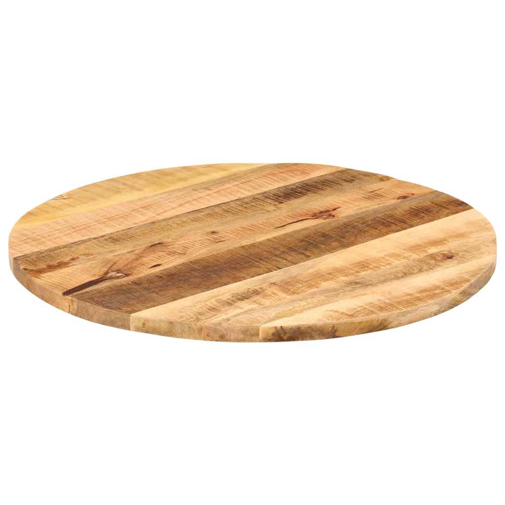 Stolna ploča Ø 80x3,8 cm okrugla od masivnog grubog drva manga