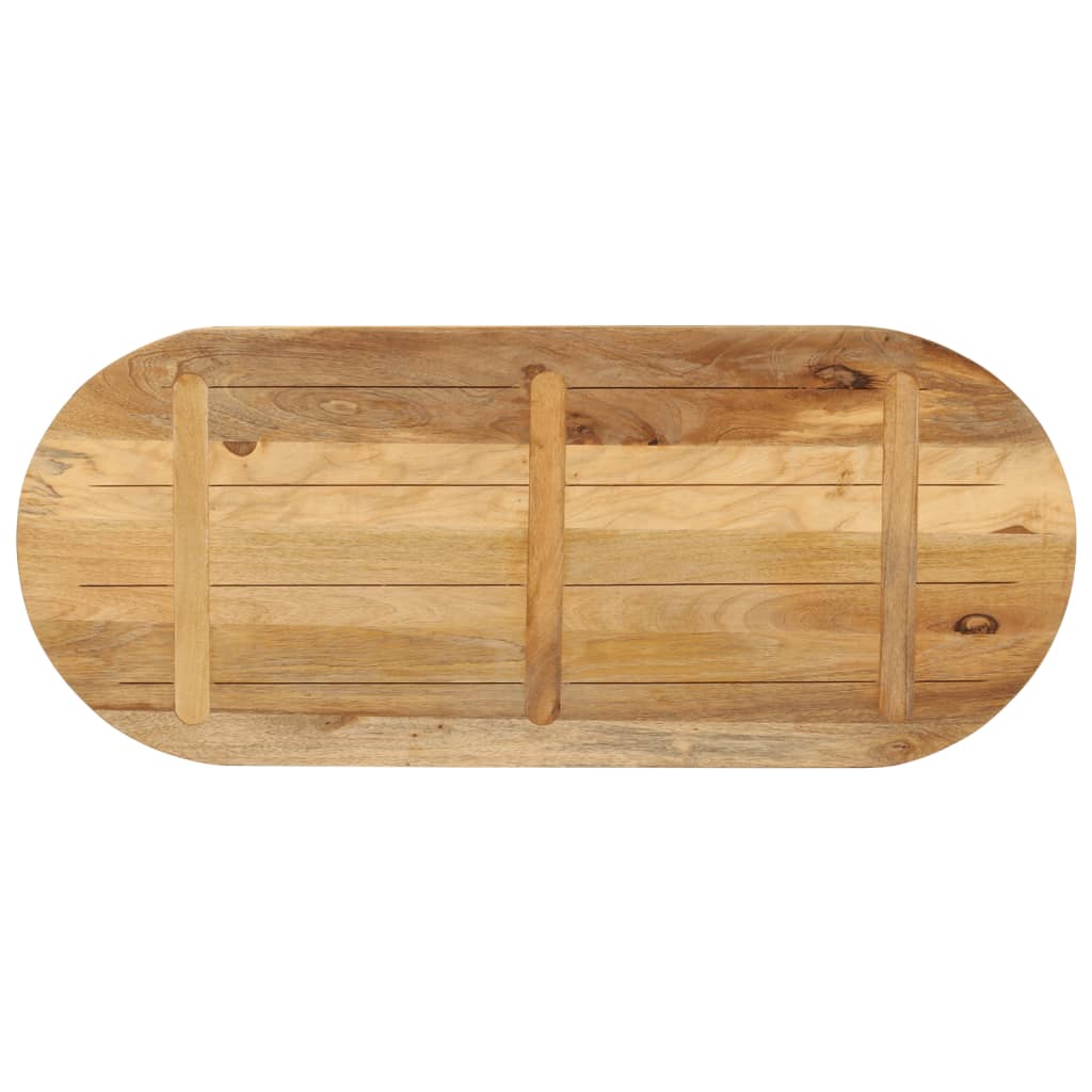Stolna ploča 90x40x2,5 cm ovalna od masivnog grubog drva manga
