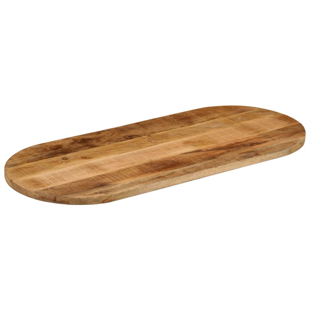 Stolna ploča 100x40x2,5 cm ovalna od masivnog grubog drva manga
