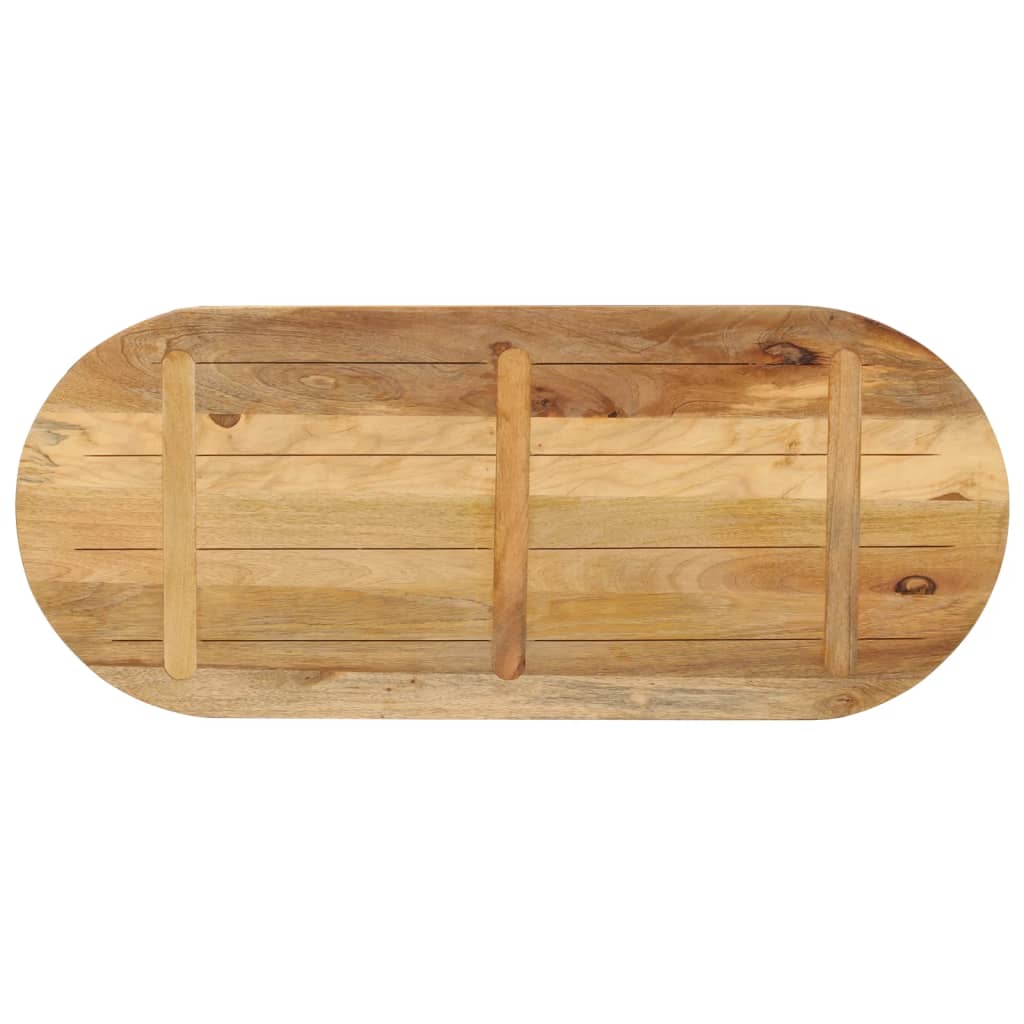 Stolna ploča 110x40x2,5 cm ovalna od masivnog grubog drva manga