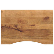 Ploča za radni stol zaobljena 80x50x2,5 cm od drva manga