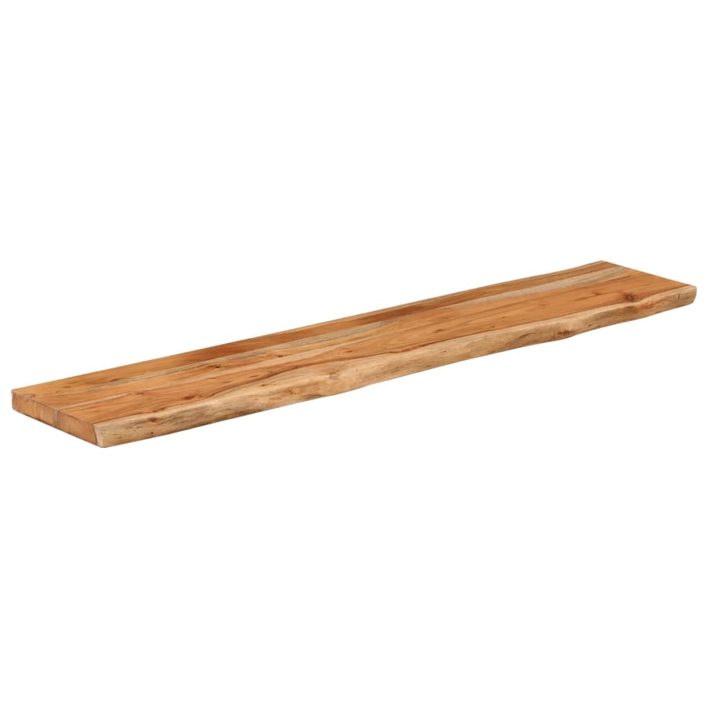 Zidna polica 90x20x2,5 cm pravokutna bagremovo drvo živi rub