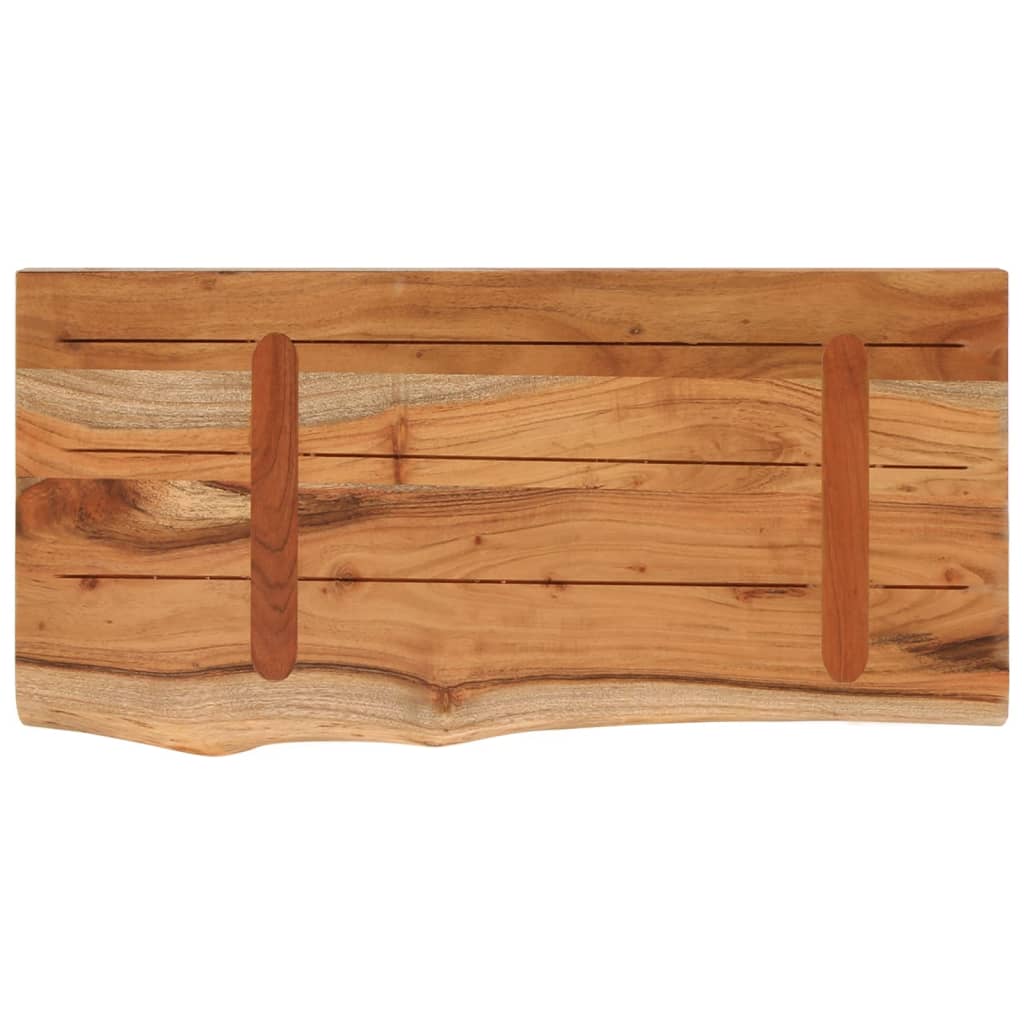 Zidna polica 60x30x2,5 cm pravokutna bagremovo drvo živi rub