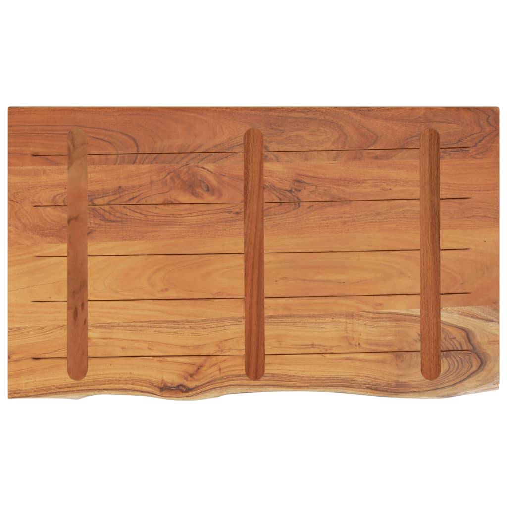Kupaonska radna ploča 100x60x2,5 cm pravokutna od drva bagrema