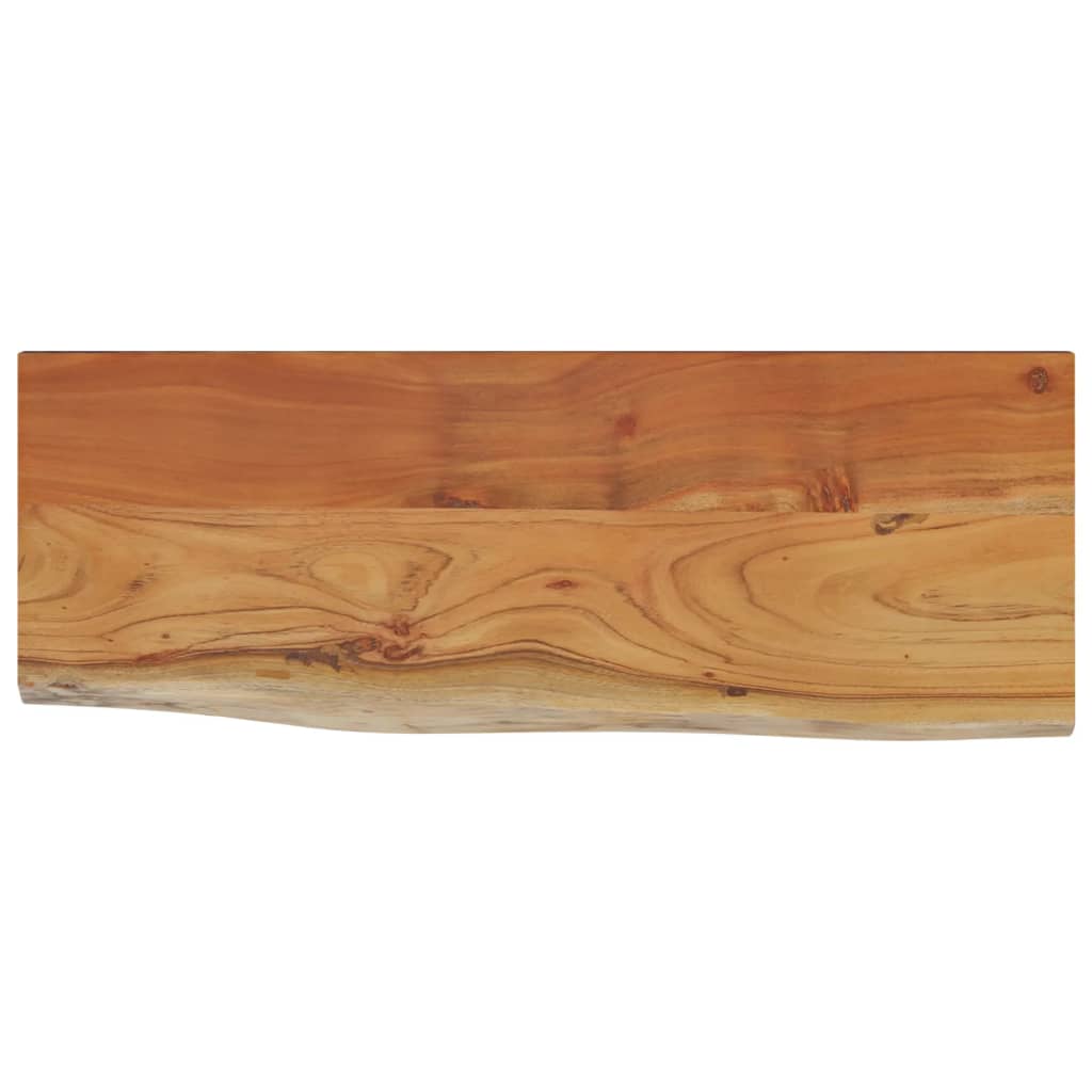 Zidna polica 80x30x3,8 cm pravokutna bagremovo drvo živi rub