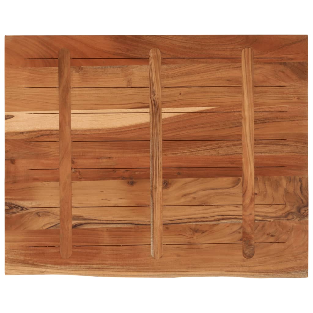 Stolna ploča 90x80x3,8 cm pravokutna bagremovo drvo živi rub