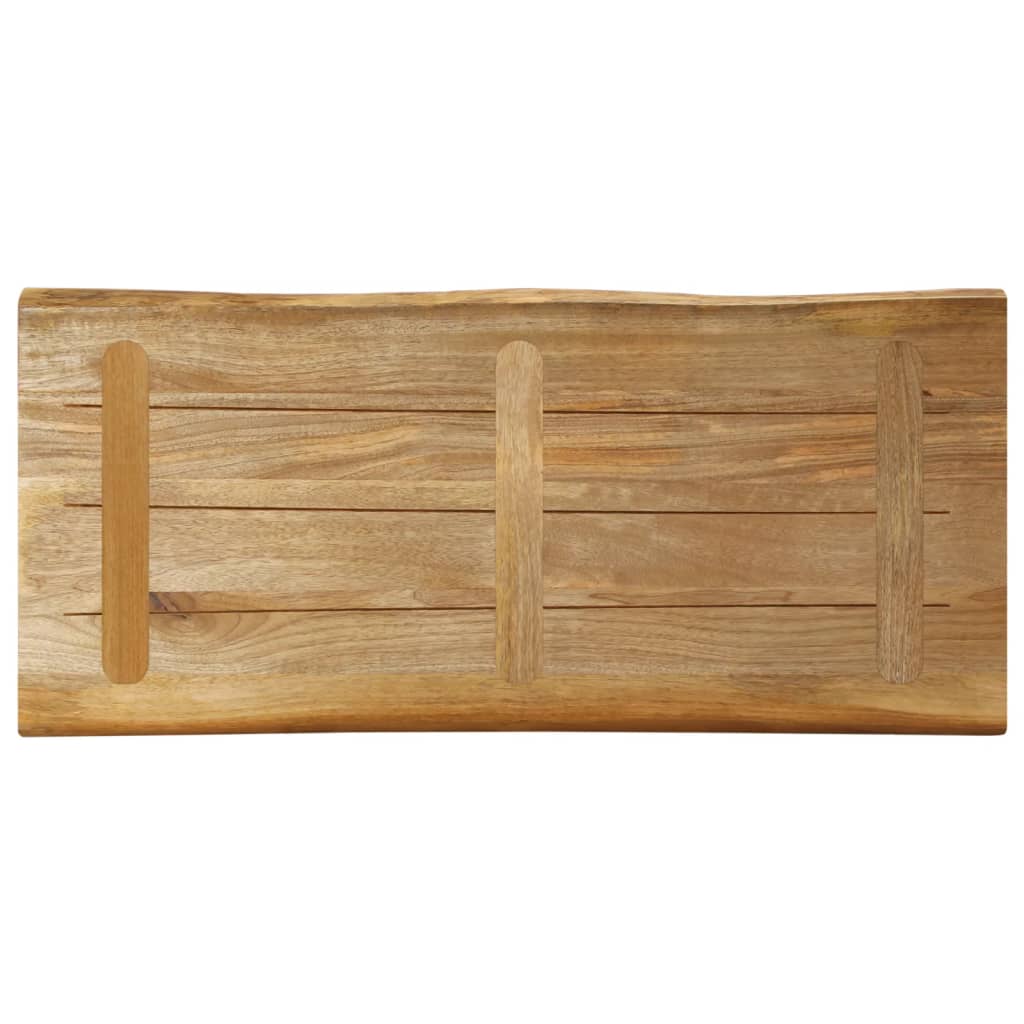Stolna ploča sa živi rub 90x40x2,5 cm masivno grubo drvo manga