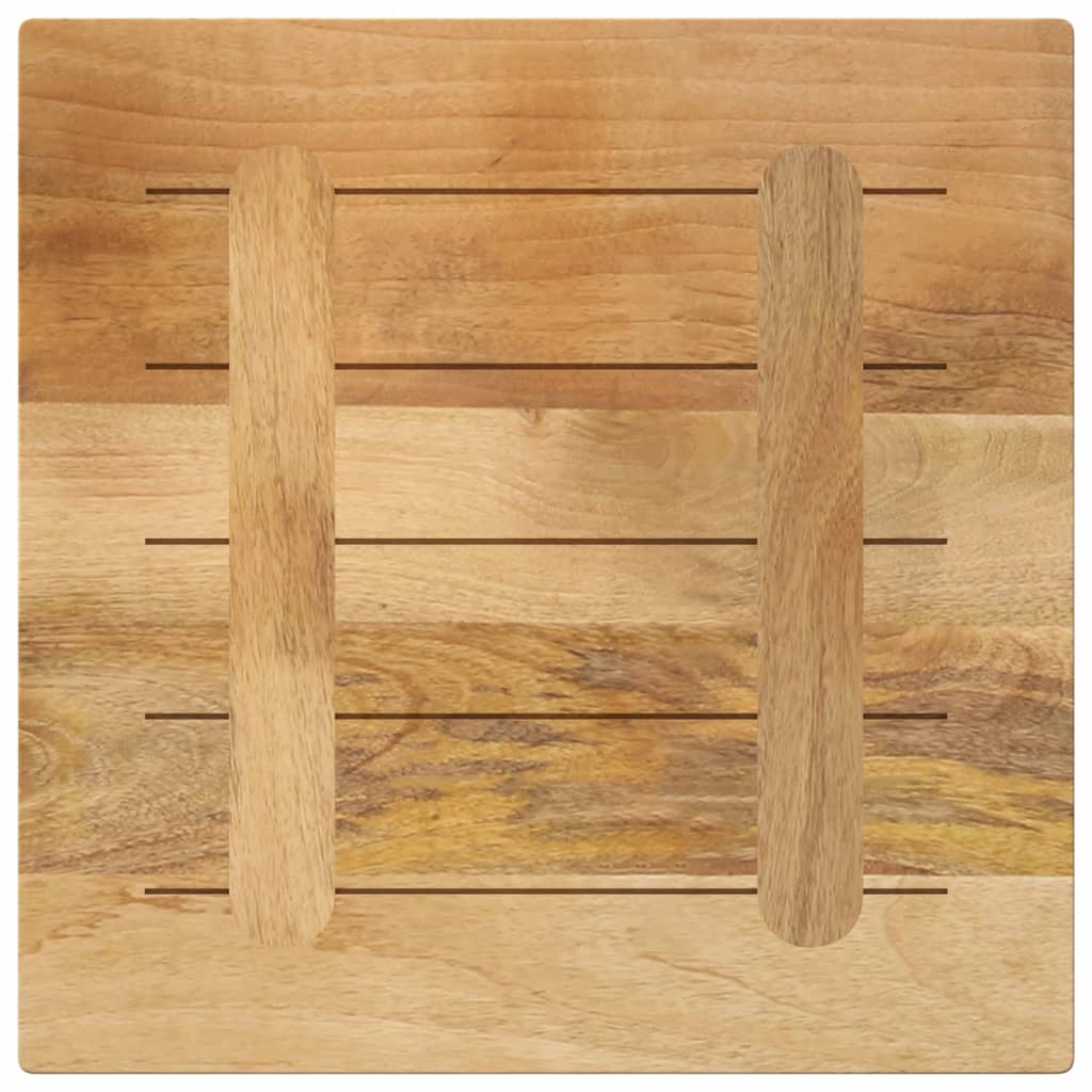Stolna ploča 60x60x2,5 cm četvrtasta masivno grubo drvo manga