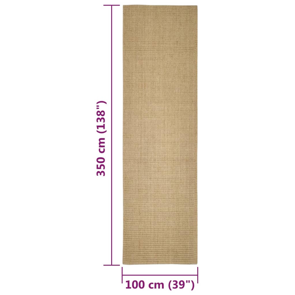 Tepih od sisala za grebanje 100 x 350 cm