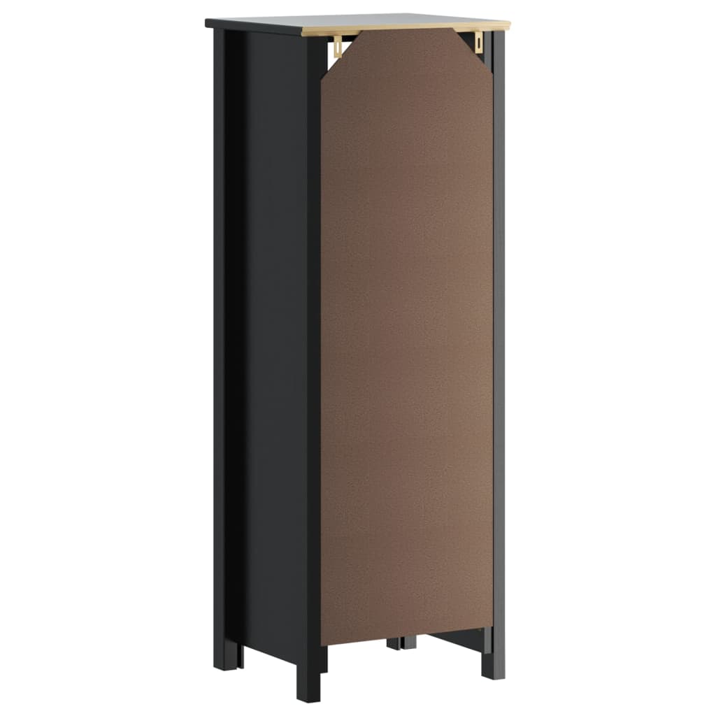 Kupaonski ormarić BERG crni 40x34x110 cm od masivne borovine