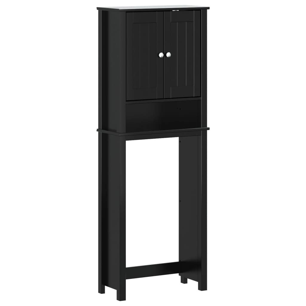 Spremište iznad toaletne školjke BERG crno 60x27x164,5cm drveno