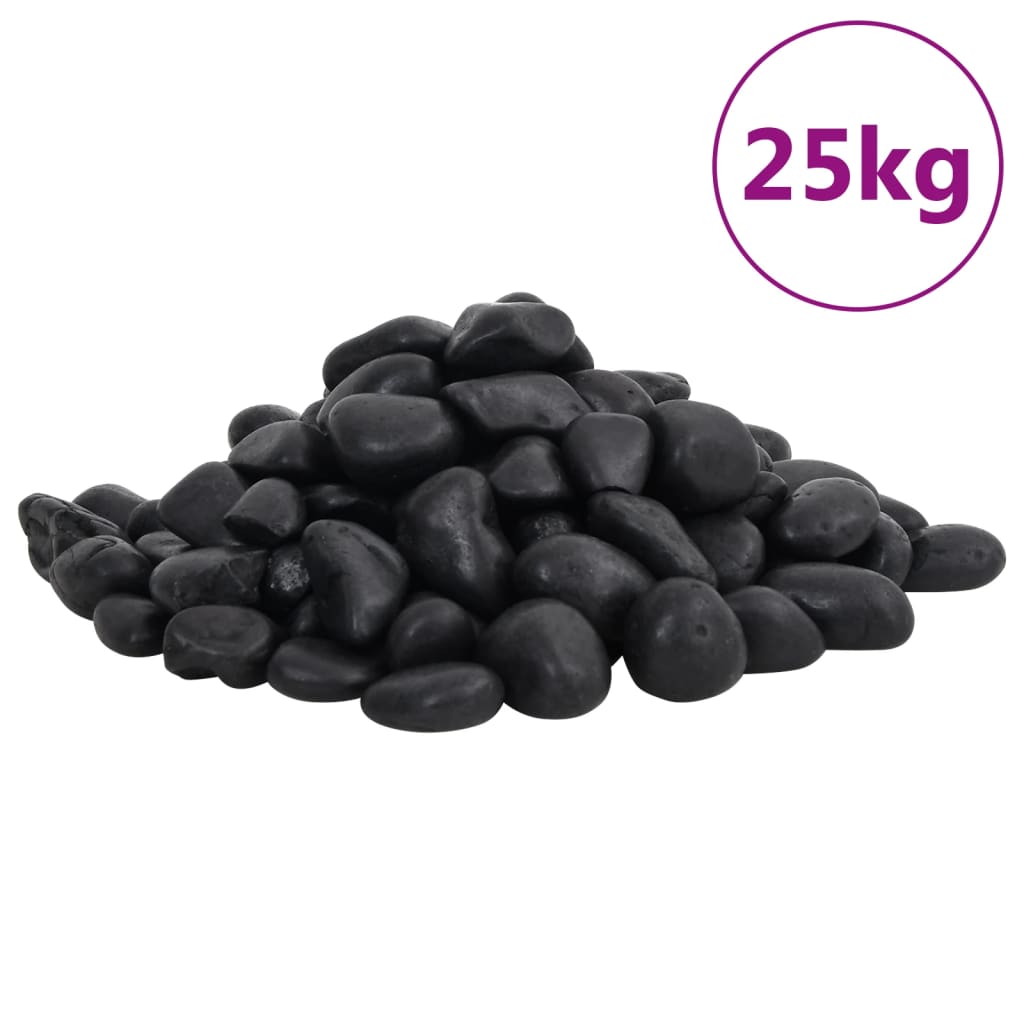 Polirani kamenčići 25 kg crni 2 - 5 cm