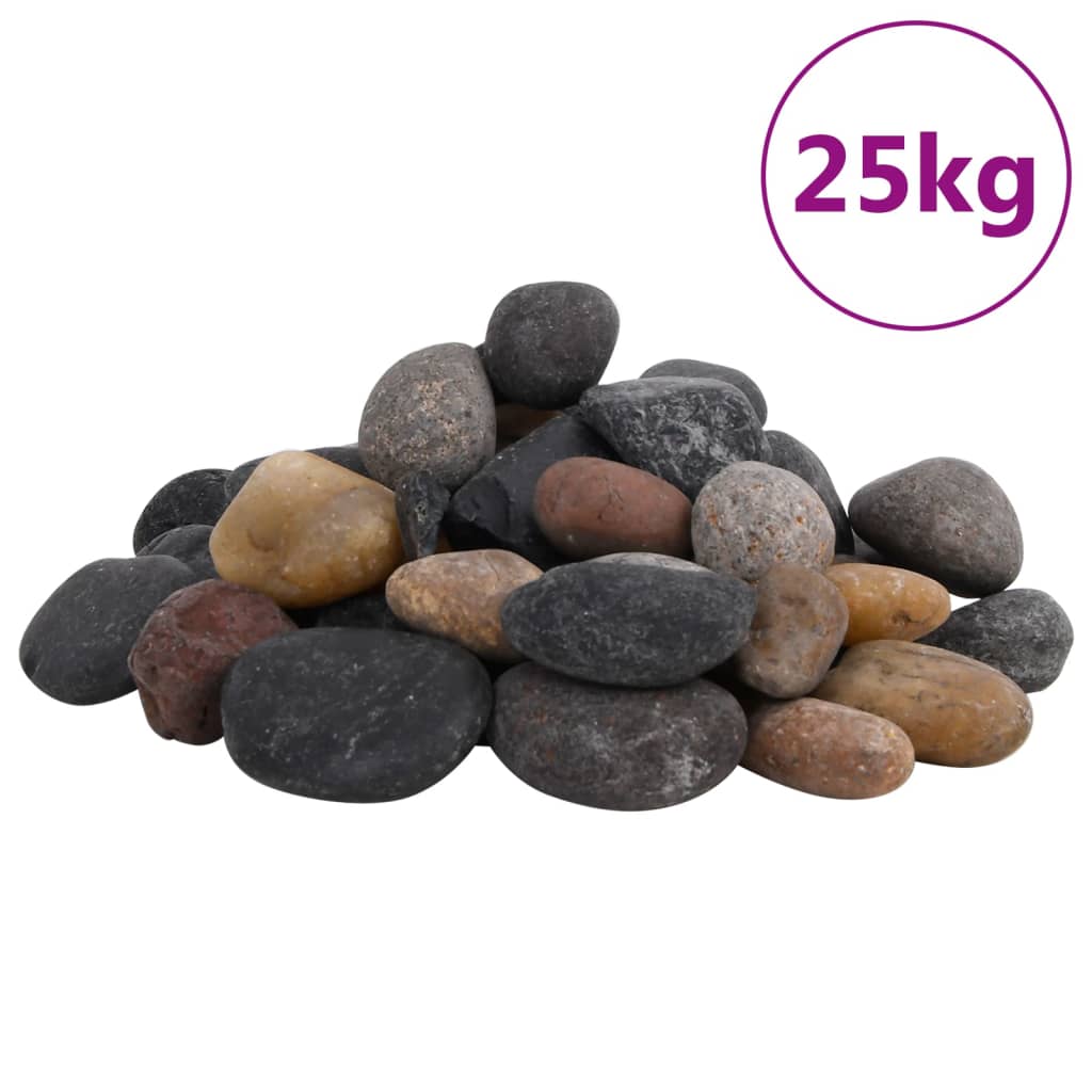 Polirani kamenčići 25 kg raznobojni 5 - 8 cm