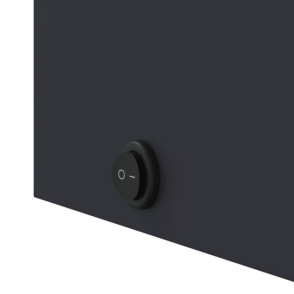Kupaonski ormarić s ogledalom i LED svjetlom sivi 45x13x52 cm