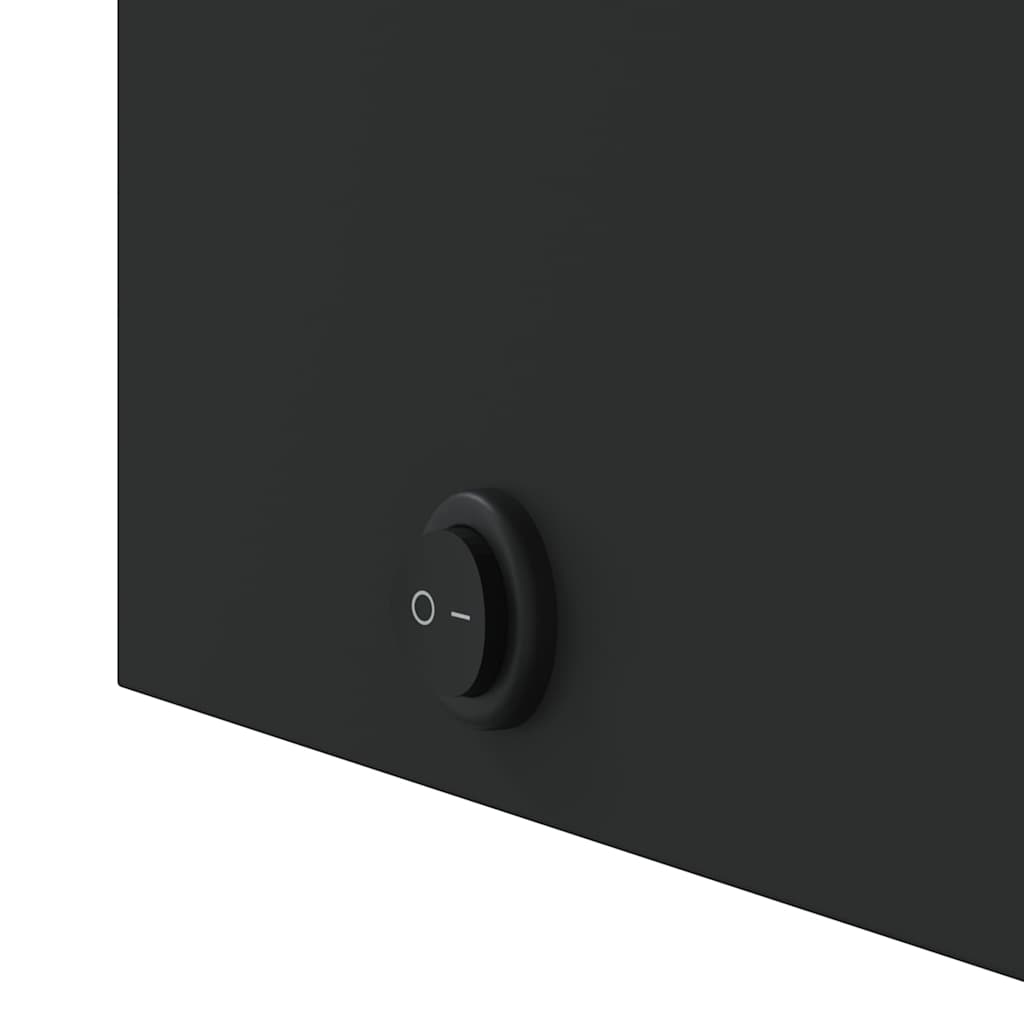 Kupaonski ormarić s ogledalom LED lučni crni 42 x 13 x 70 cm