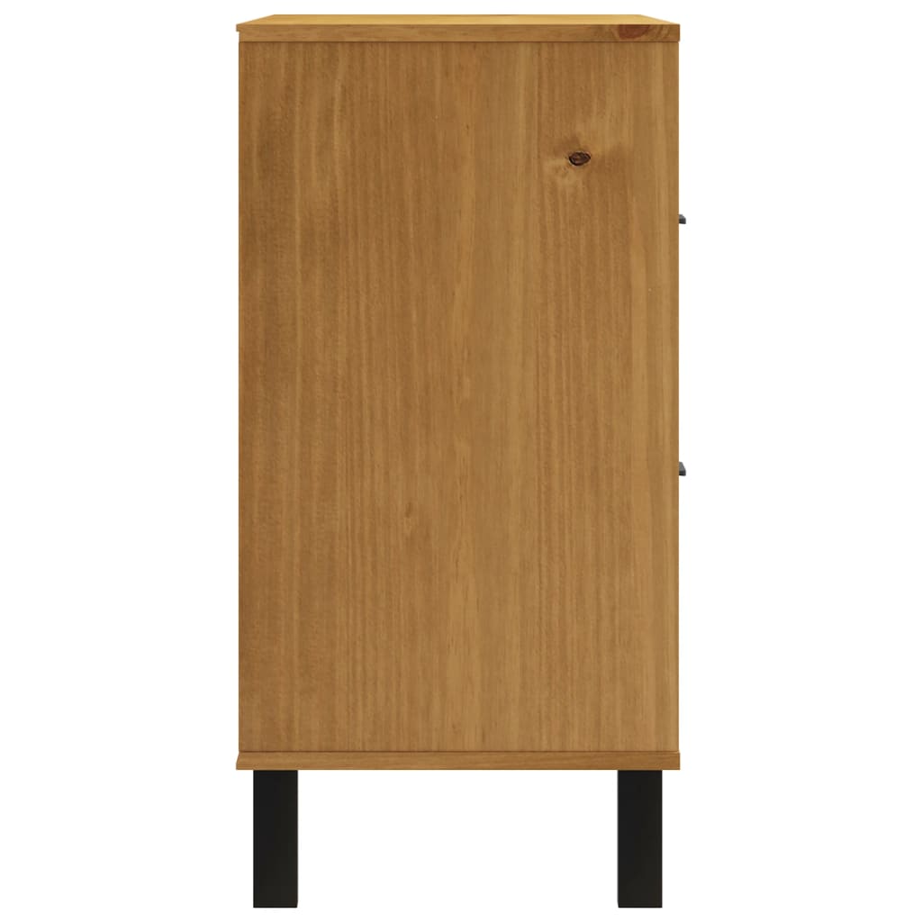 Komoda sa staklenim vratima FLAM 80x40x80 cm masivna borovina