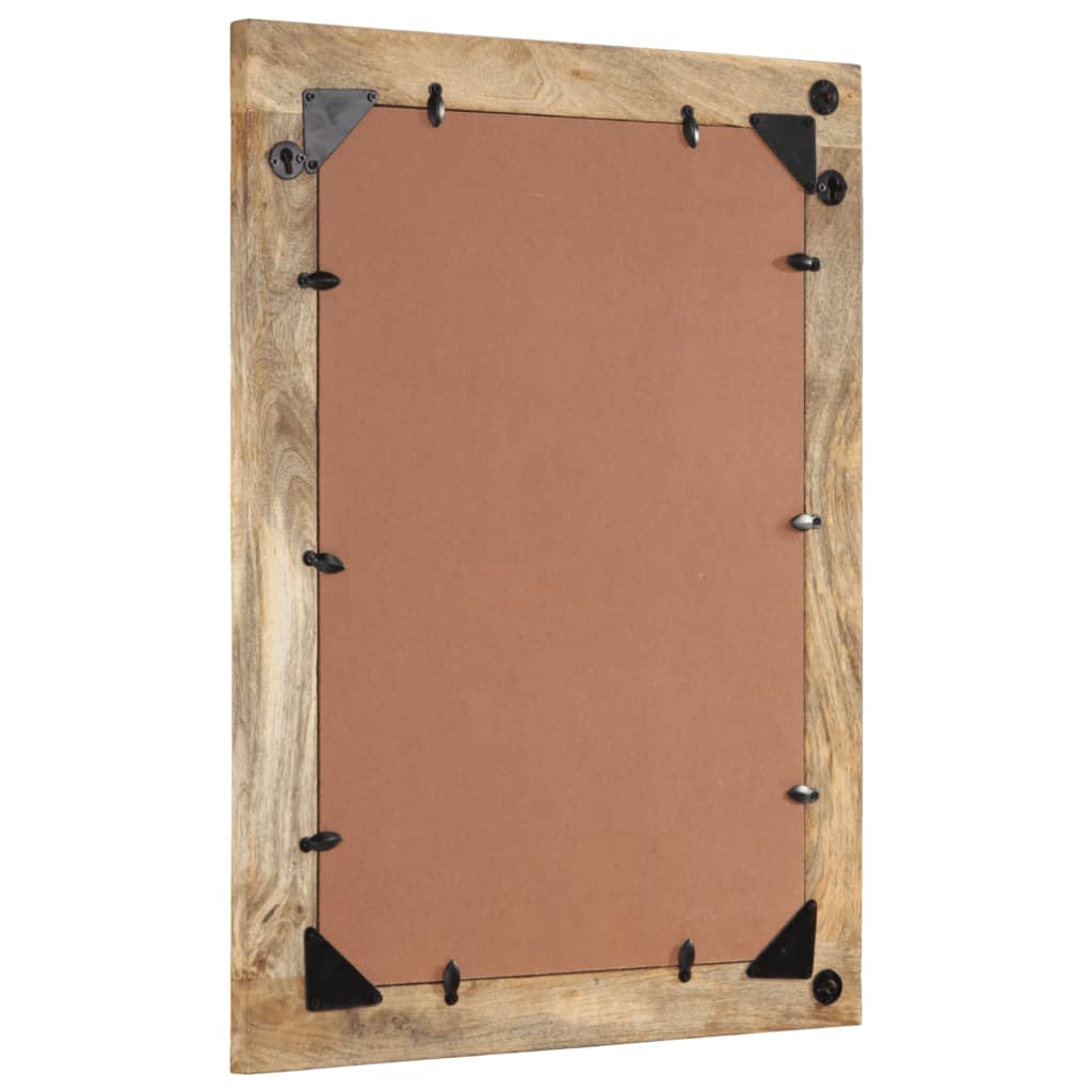 Kupaonsko ogledalo 50 x 70 x 2,5 cm masivno drvo manga i staklo