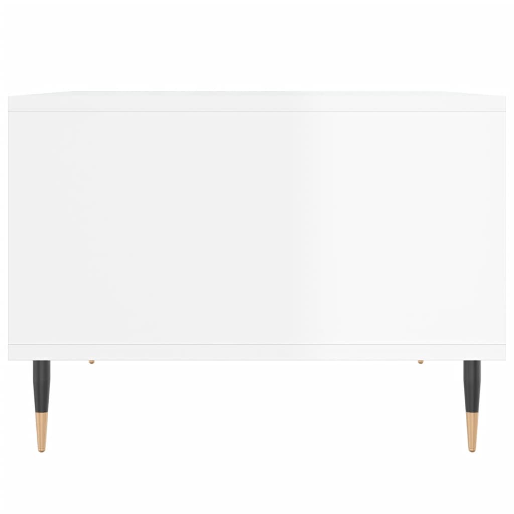 Stolić za kavu sjajni bijeli 60x50x36,5 cm konstruirano drvo