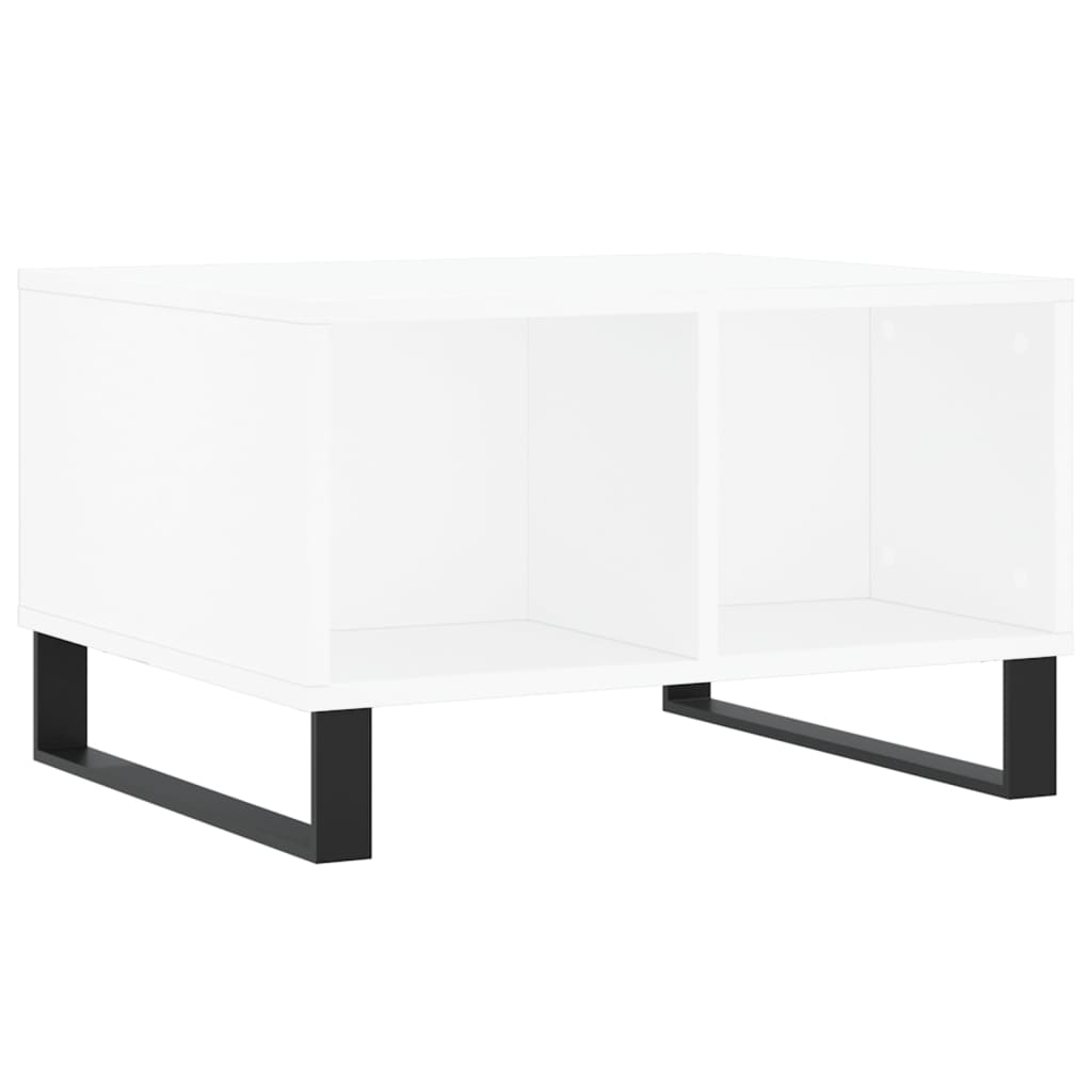 Stolić za kavu bijeli 60 x 50 x 36,5 cm od konstruiranog drva
