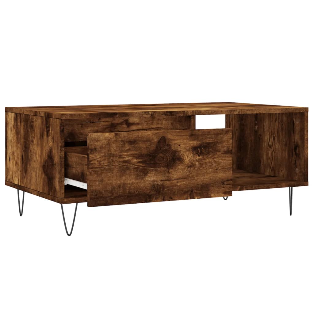 Stolić za kavu boja hrasta 90x50x36,5 cm konstruirano drvo