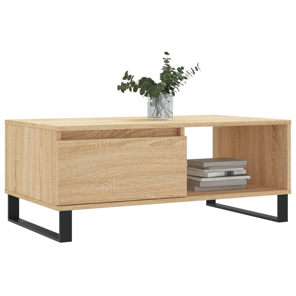 Stolić za kavu boja hrasta 90x50x36,5 cm konstruirano drvo