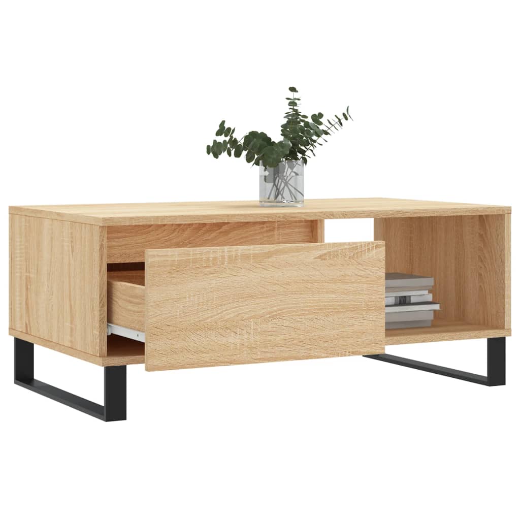 Stolić za kavu boja hrasta 90x50x36,5 cm konstruirano drvo