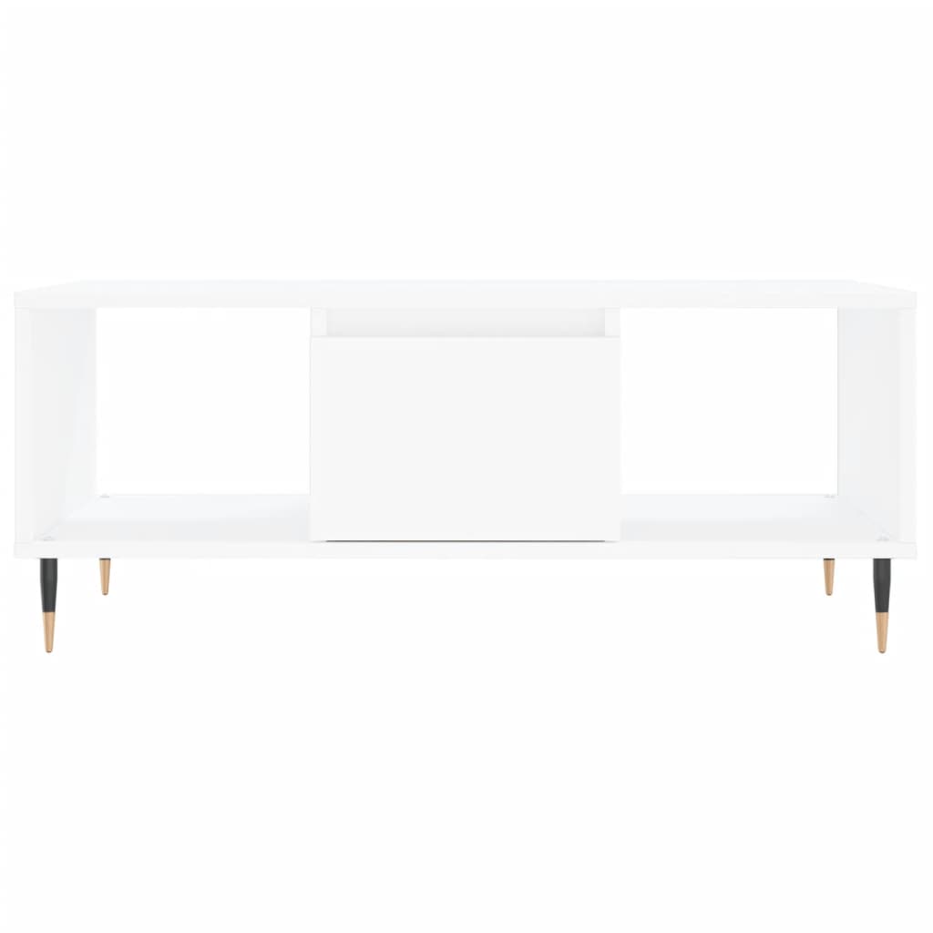 Stolić za kavu bijeli 90 x 50 x 36,5 cm od konstruiranog drva