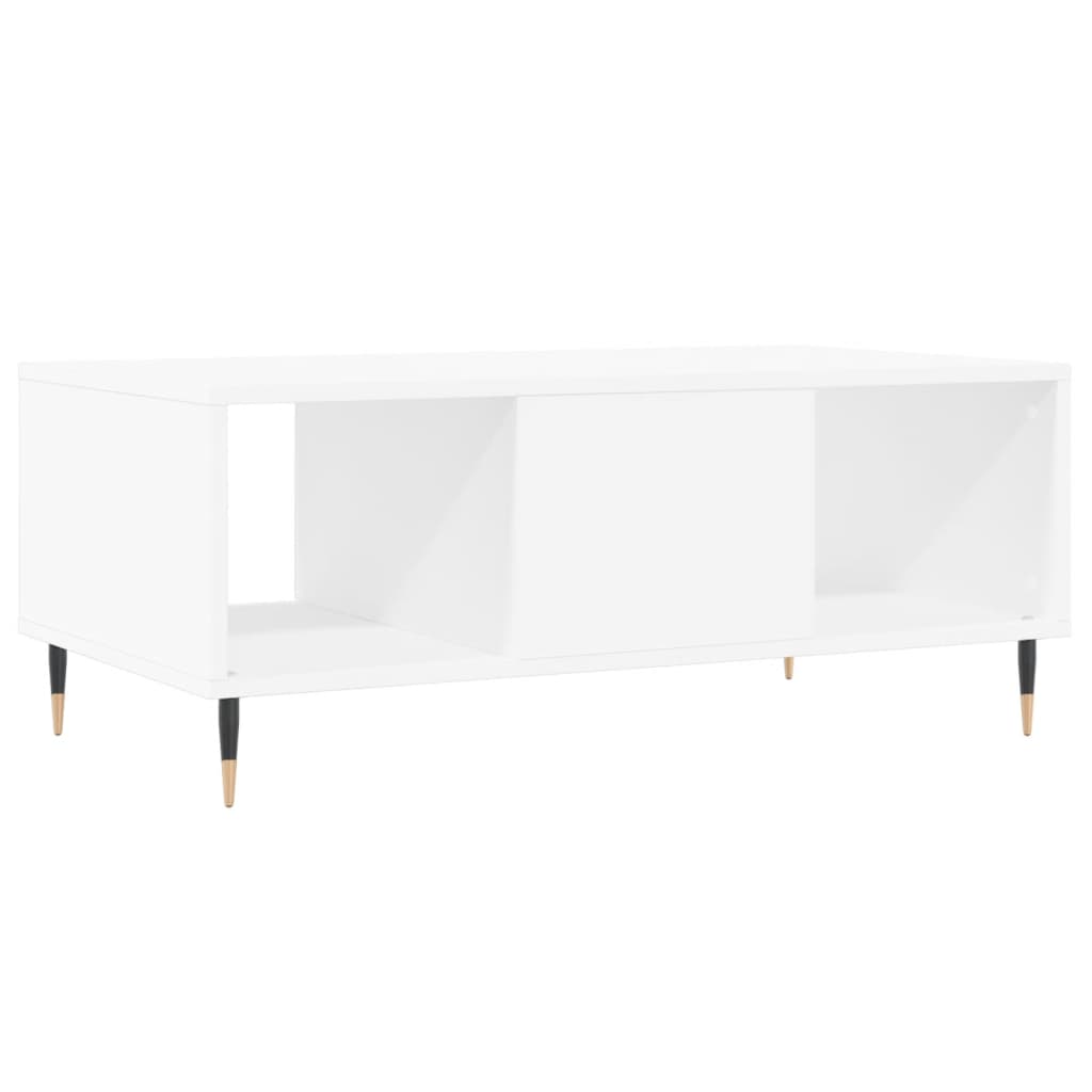 Stolić za kavu bijeli 90 x 50 x 36,5 cm od konstruiranog drva