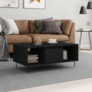 Stolić za kavu crni 90 x 50 x 36,5 cm od konstruiranog drva