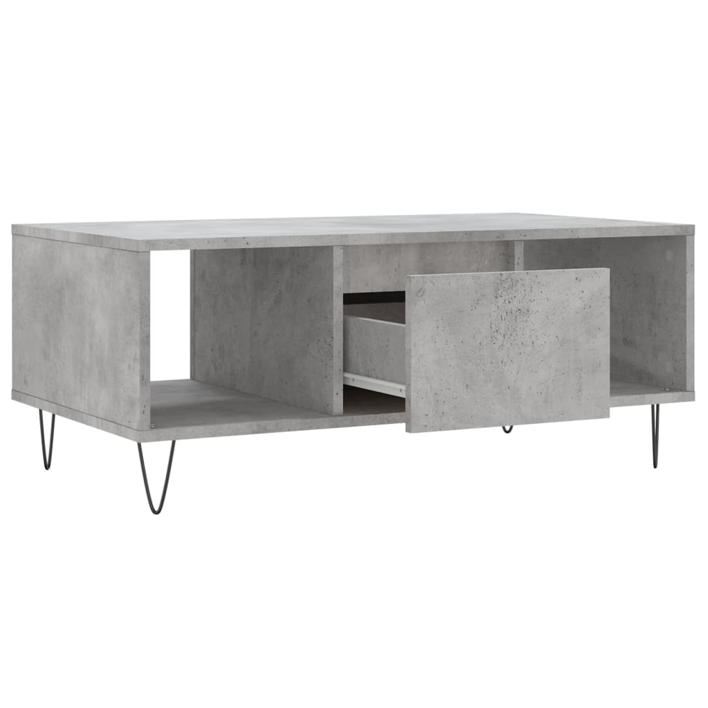 Stolić za kavu boja betona 90x50x36,5 cm konstruirano drvo
