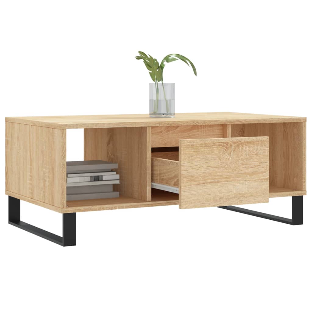 Stolić za kavu boja hrasta 90x50x36,5 cm konstruirano drvo