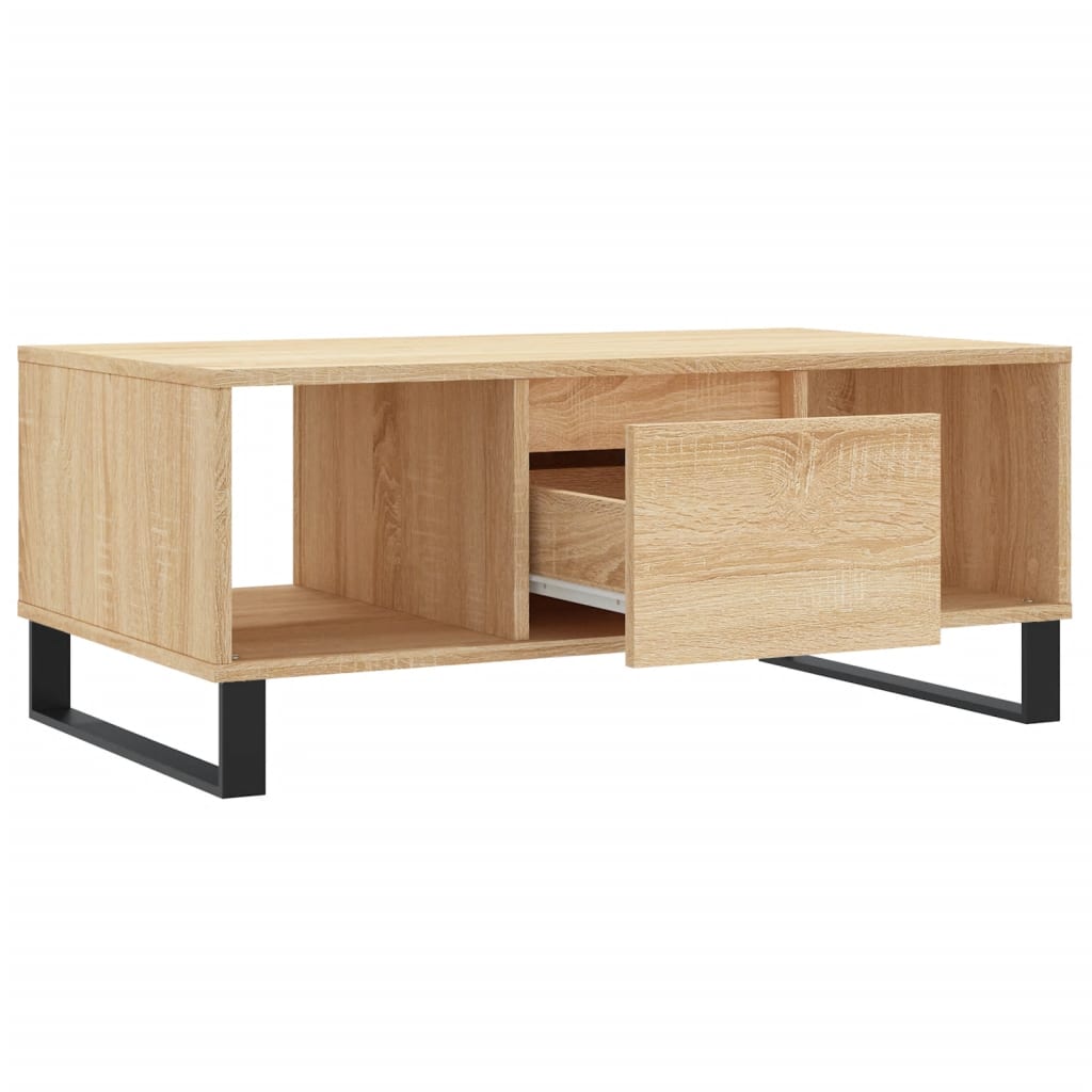 Stolić za kavu boja hrasta 90x50x36,5 cm konstruirano drvo