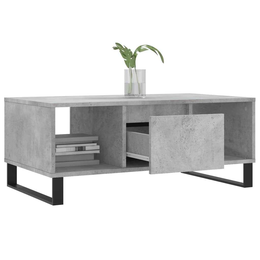 Stolić za kavu boja betona 90x50x36,5 cm konstruirano drvo