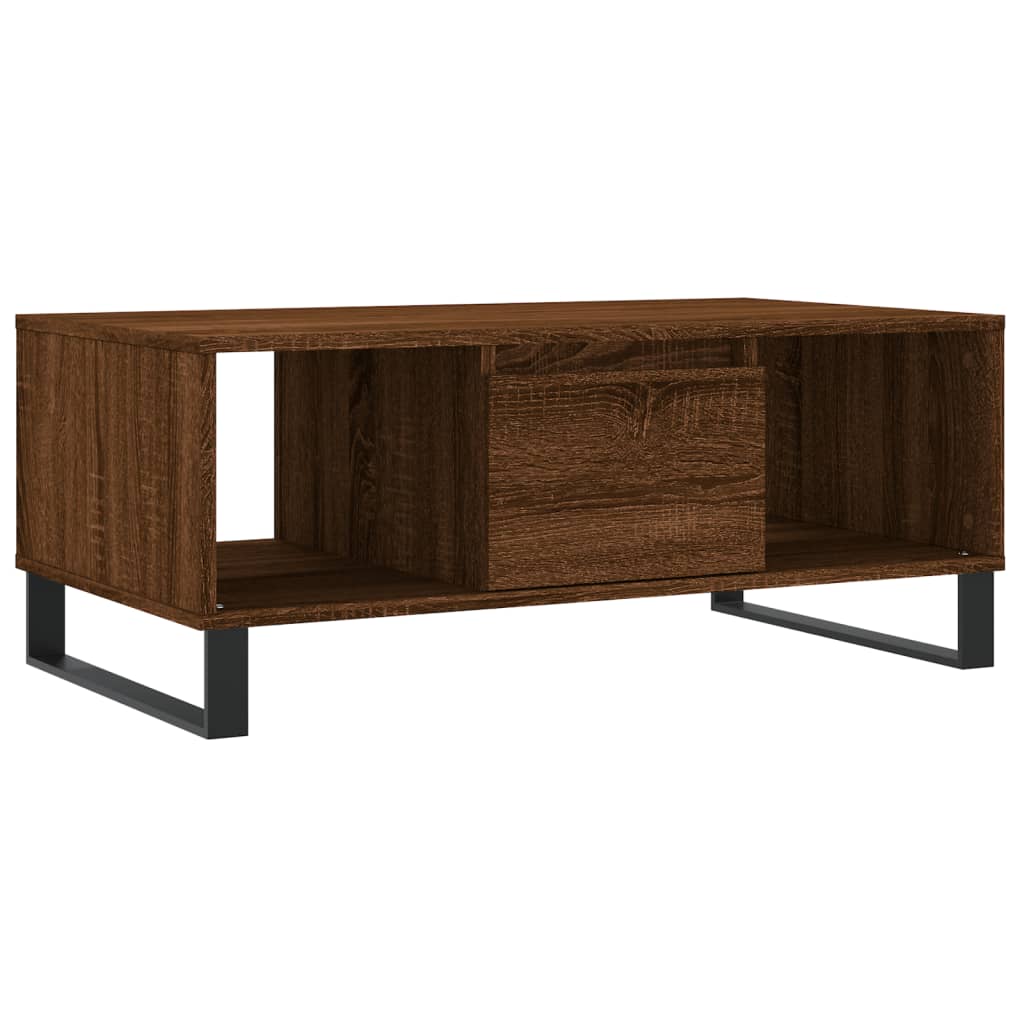 Stolić za kavu smeđa boja hrasta 90x50x36,5cm konstruirano drvo