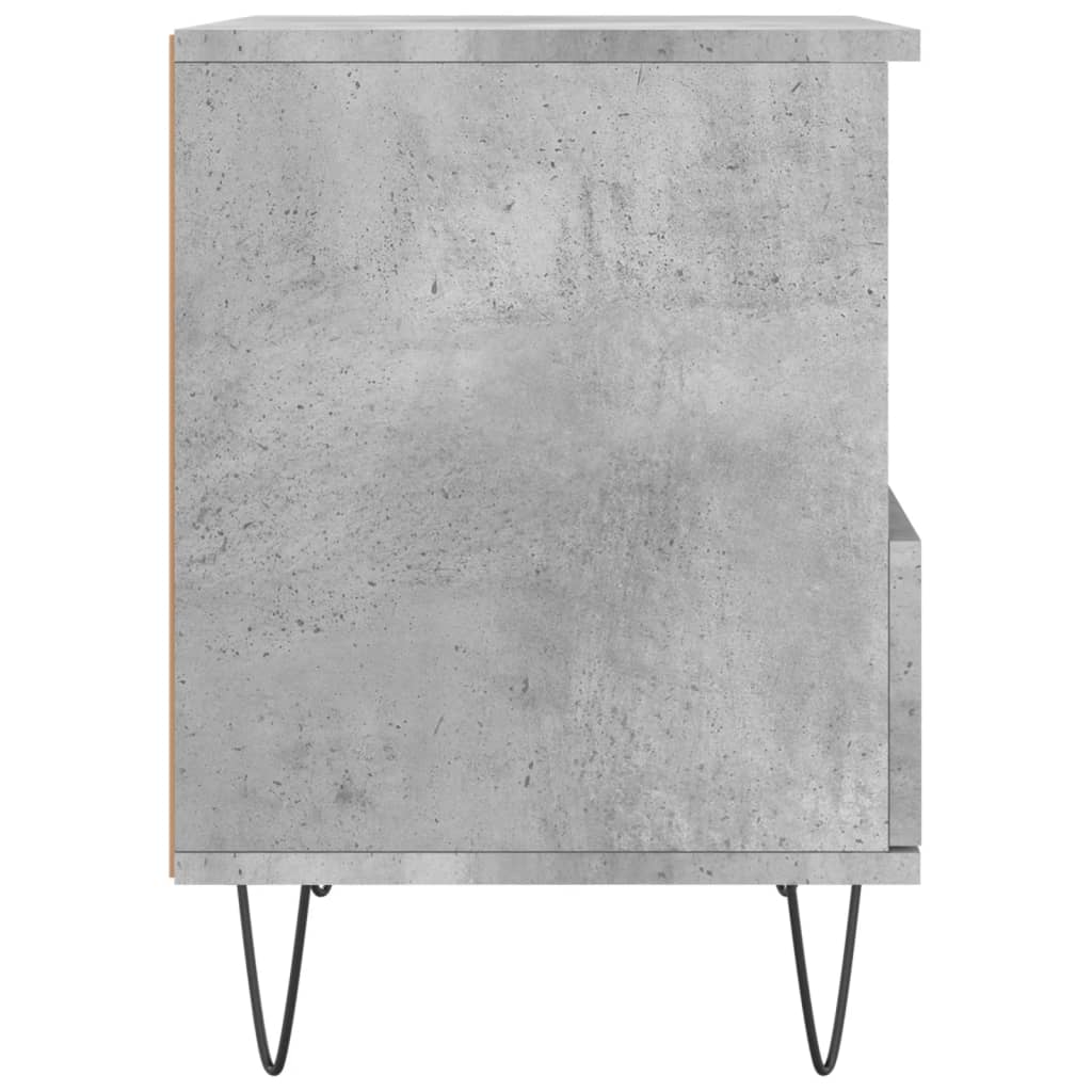 Noćni ormarići 2 kom boja betona 40x35x50 cm konstruirano drvo