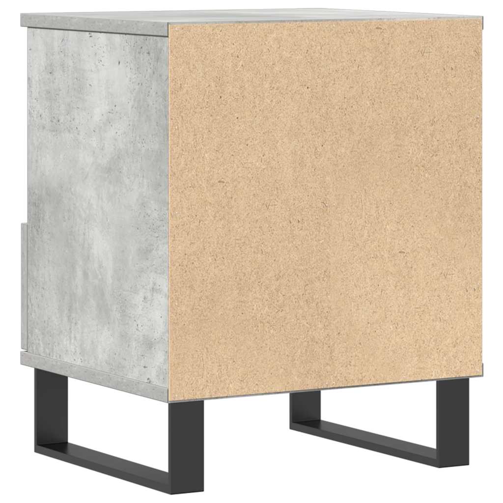 Noćni ormarići 2 kom boja betona 40x35x50 cm konstruirano drvo