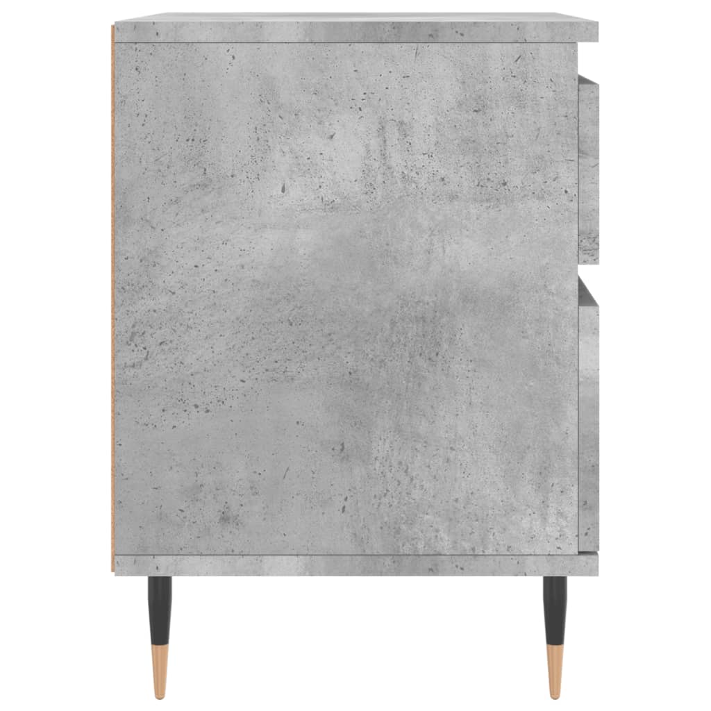 Noćni ormarić siva boja betona 40x35x50 cm konstruirano drvo