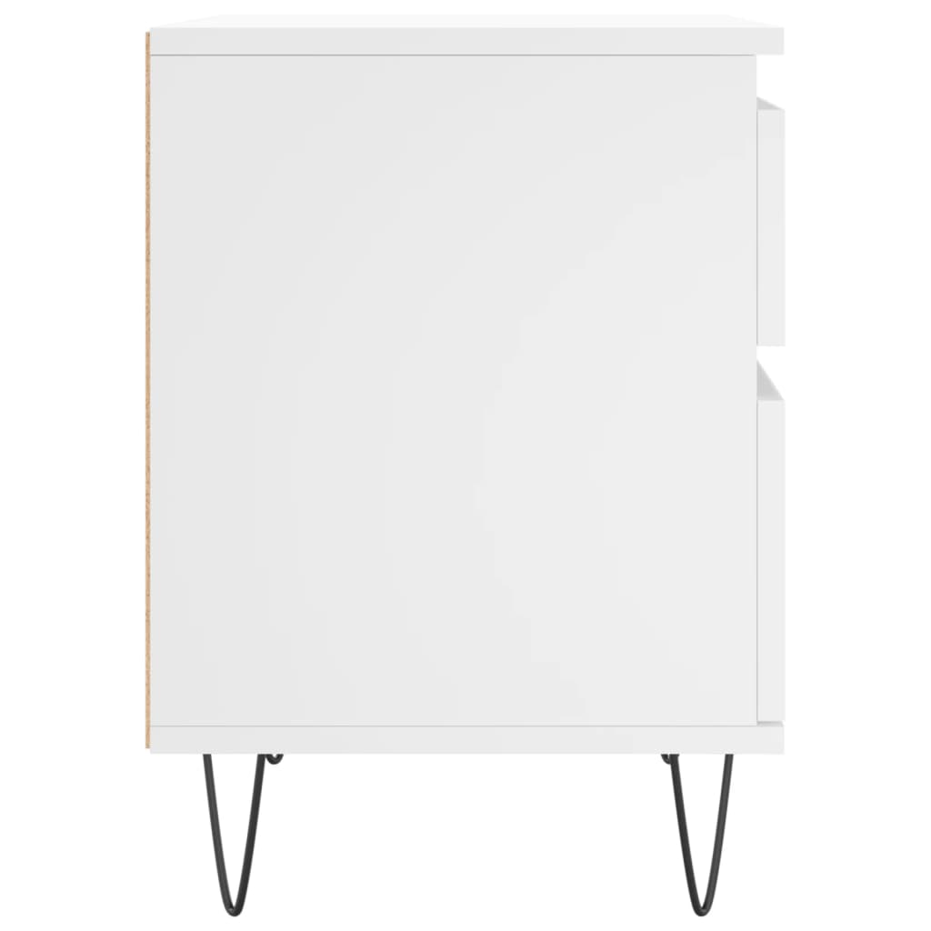 Noćni ormarići 2 kom bijeli 40 x 35 x 50 cm konstruirano drvo