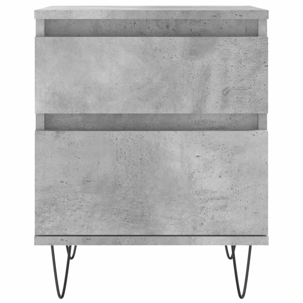 Noćni ormarići 2 kom boja betona 40x35x50 cm konstruirano drvo