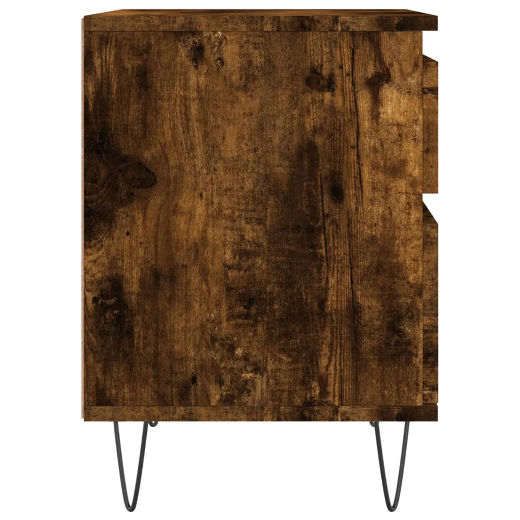 Noćni ormarići 2 kom boja hrasta 40x35x50 cm konstruirano drvo