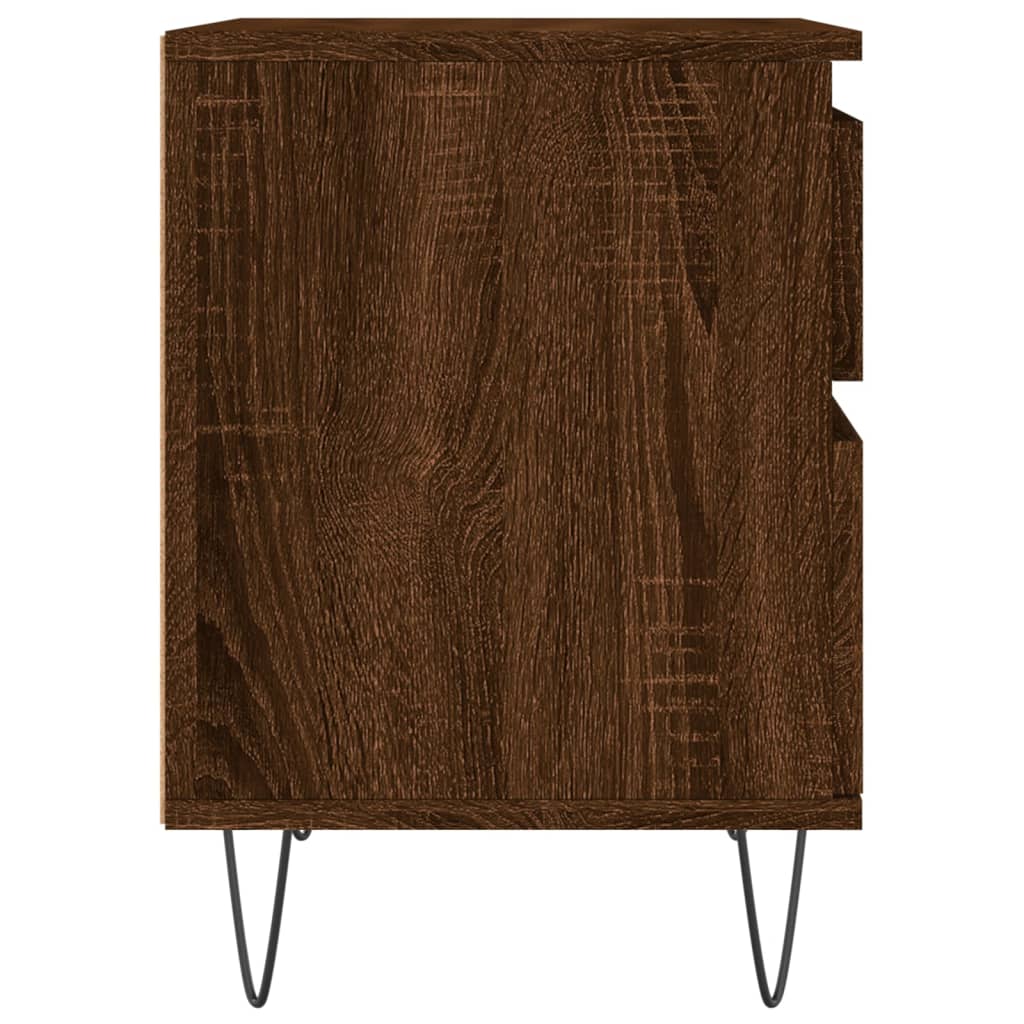 Noćni ormarići 2 kom boja hrasta 40x35x50 cm konstruirano drvo