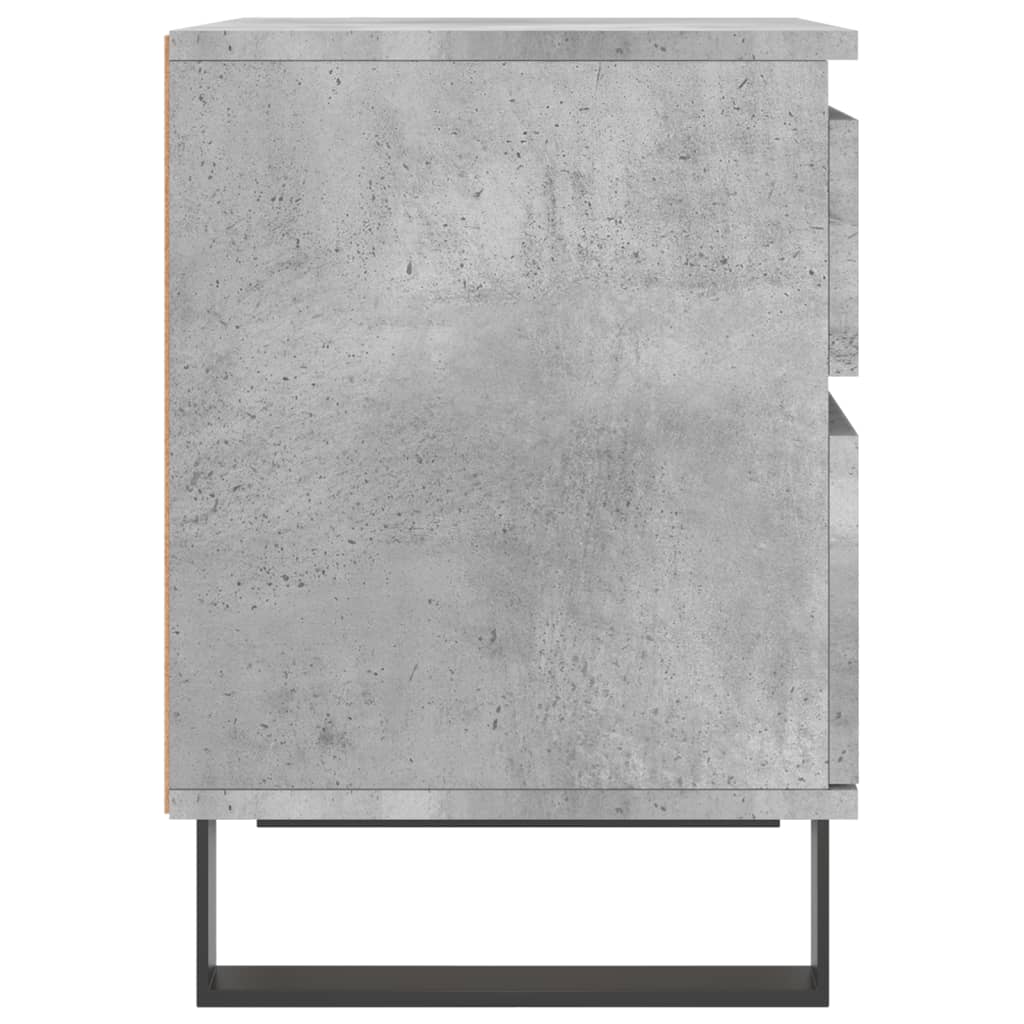 Noćni ormarići 2 kom boja betona 40x35x50 cm konstruirano drvo