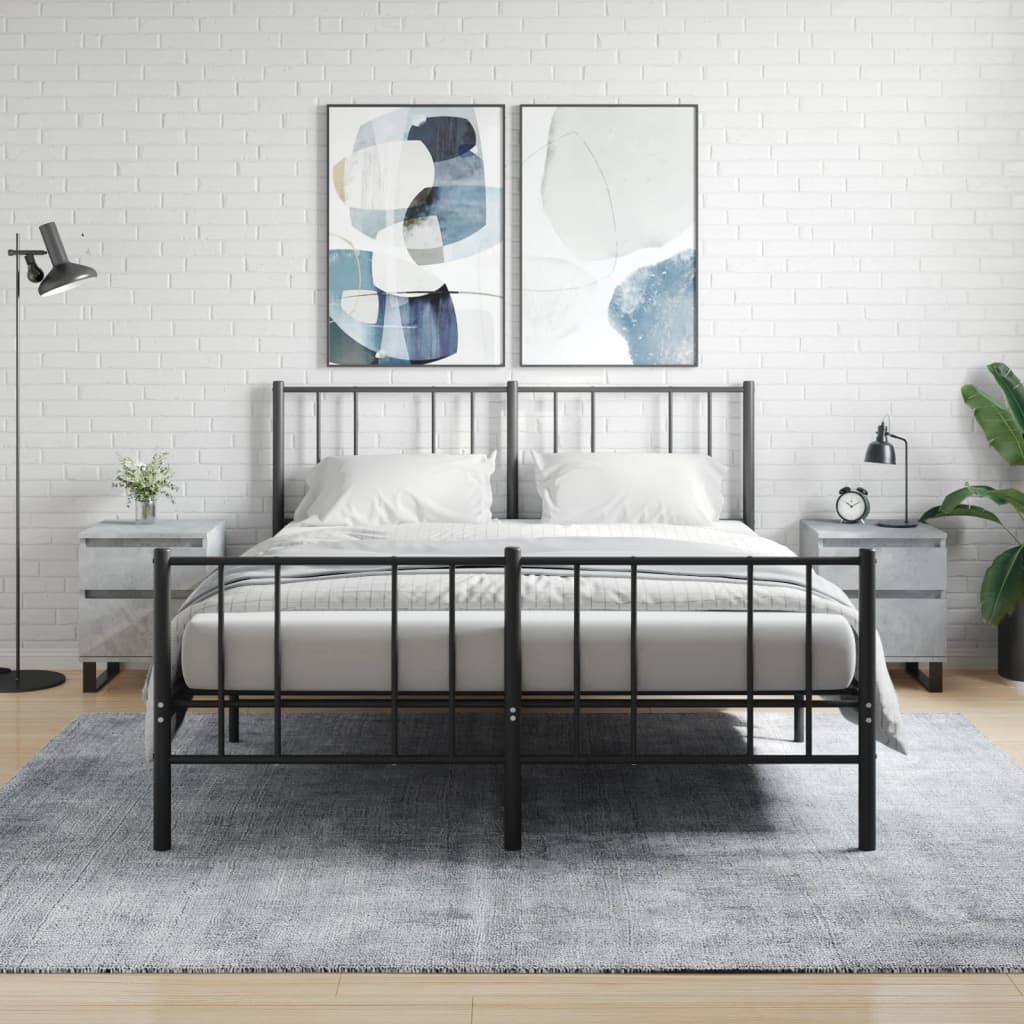 Noćni ormarići 2 kom boja betona 40x35x50 cm konstruirano drvo
