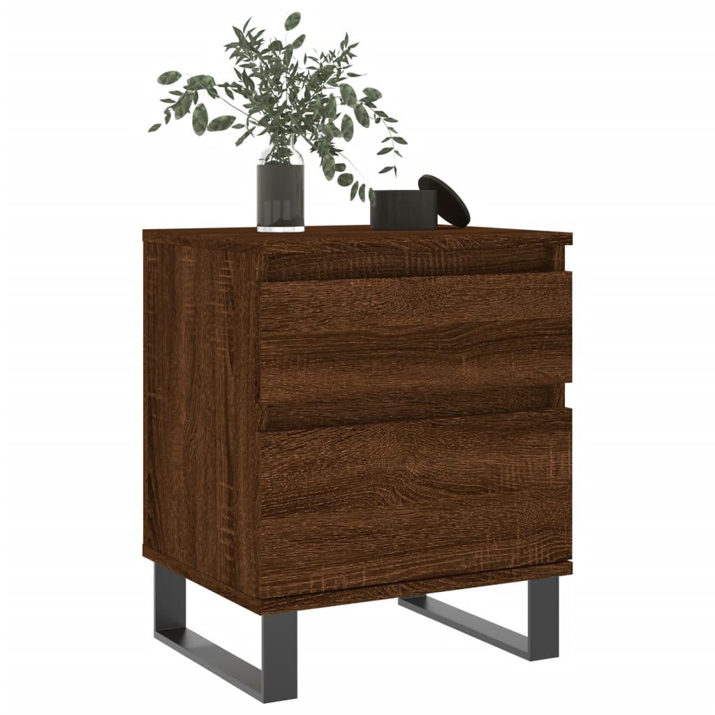 Noćni ormarići 2 kom boja hrasta 40x35x50 cm konstruirano drvo