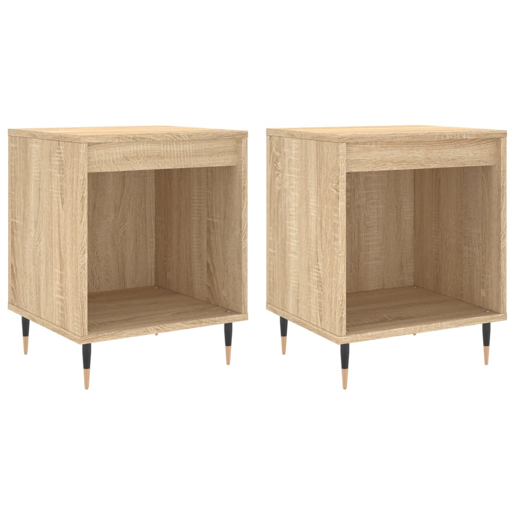 Noćni ormarići 2 kom boja hrasta 40x35x50 cm konstruirano drvo