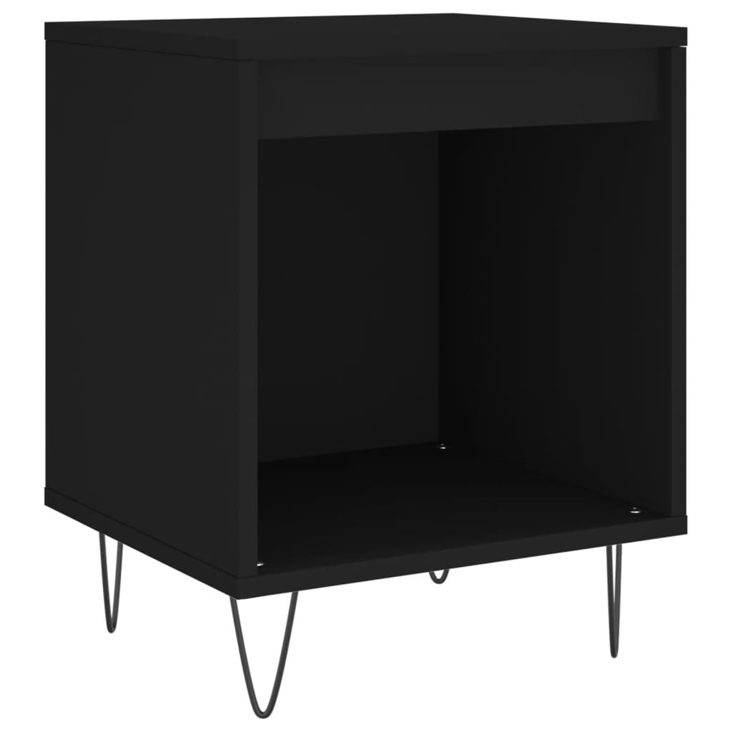 Noćni ormarići 2 kom crni 40x35x50 cm od konstruiranog drva