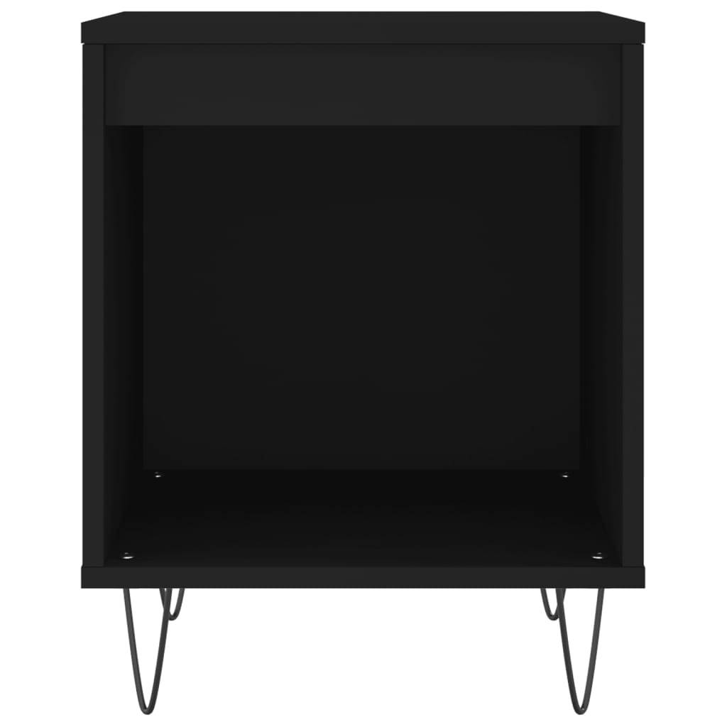 Noćni ormarići 2 kom crni 40x35x50 cm od konstruiranog drva