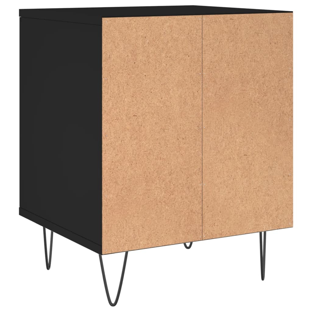 Noćni ormarići 2 kom crni 40x35x50 cm od konstruiranog drva